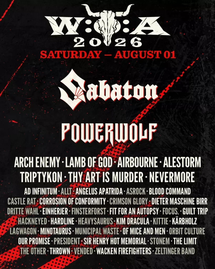 Wacken Open Air 2026 - Sábado