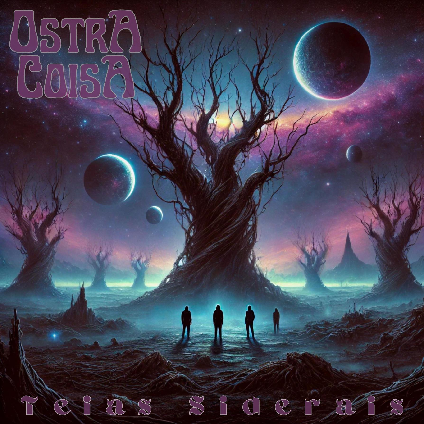 Capa do álbum Teias Siderais, da banda Ostra Coisa